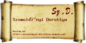 Szomolányi Dorottya névjegykártya