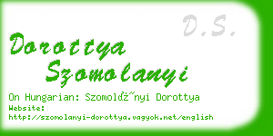 dorottya szomolanyi business card